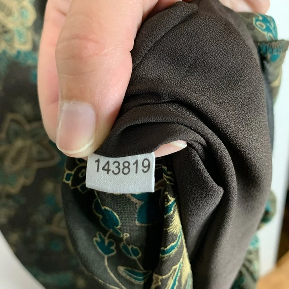 Ann Taylor Loft Dress Floral Side Zip Lined Long Sleeve Brown Sz 6 Bohofairy Y2K - Picture 15 of 15